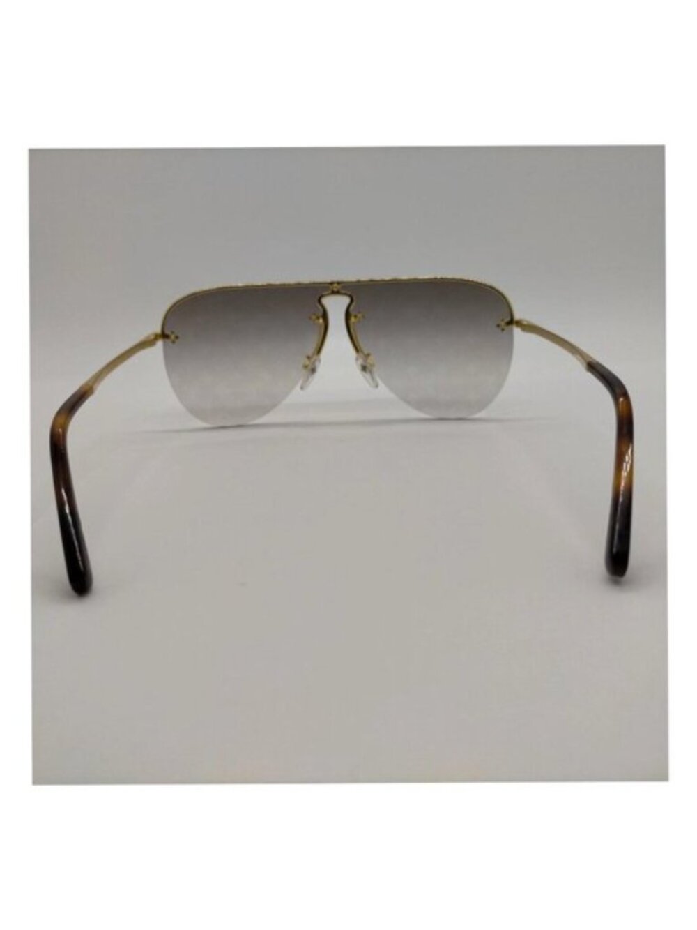 Authentic Louis Vuitton Attitude Pilot Sunglasses Gold Frame Gray Monogram Lens - Picture 4 of 10